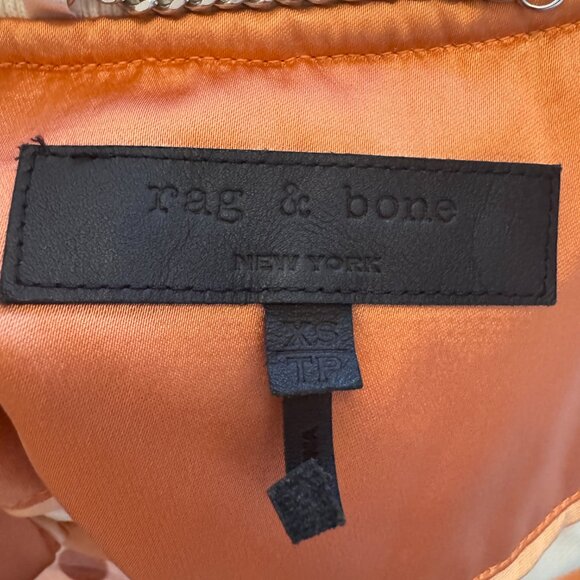 Cute Rag & Bone Salmon Satin Bomber / Baseball Jacket XS - Picture 10 of 10